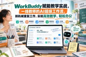 WorkBuddy赋能教学实战,一线教师的AI超级工作流,别机械重复工作,实现高效教学、轻松办公
