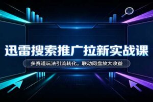 迅雷搜索推广拉新实战课:多赛道玩法引流转化,联动网盘放大收益