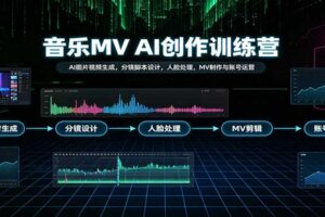 音乐MV AI创作训练营：AI图片视频生成，分镜脚本设计，人脸处理，MV制作与账号运营