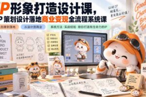 IP形象打造设计课,IP策划设计落地商业变现全流程系统课