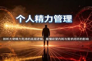 个人精力管理:剖析大佬精力充沛的底层逻辑,看懂欲望内耗与需求闭环的影响
