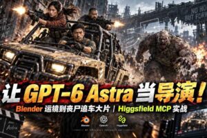 让GPT-6 Astra当导演!Blender运镜到丧尸追车大片|Higgsfield MCP实战