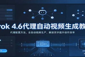 Grok 4.6代理自动视频生成教程:代理配置方法,全自动视频生产,解放双手提升创作效率