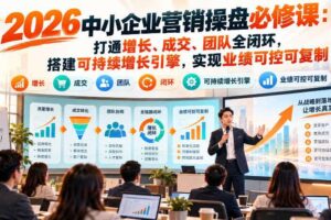 2026中小企业营销操盘必修课:打通增长、成交、团队全闭环,搭建可持续增长引擎,实现业绩可控可复制