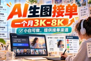 AI生图接单，一个月3K-8K，小白可做，提供接单渠道
