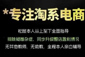 松鼠会电商VIP课程，从基础布局到高阶优化，助你掌握淘宝运营逻辑，提升店铺流量与转化（更新1015）