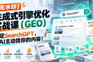 【无水印】生成式引擎优化（GEO）实战课：搞定SearchGPT，让AI主动找你的内容！【原创双语字幕】