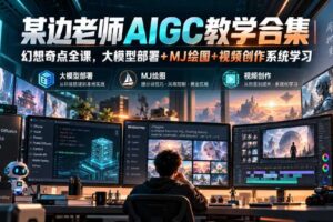 某边老师AIGC教学合集|幻想奇点全课,大模型部署+MJ绘图+视频创作系统学习