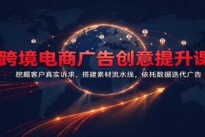 跨境电商广告创意提升课:挖掘客户真实诉求,搭建素材流水线,依托数据迭代广告