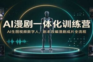 AI漫剧一体化训练营:AI生图视频数字人,剧本改编漫剧成片全流程