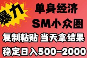 （21205期）26年 最新小众情感赛道，手机操作，十分钟见收益，小白也能当天上手，全程复制粘贴模板即可，稳定日入1k+