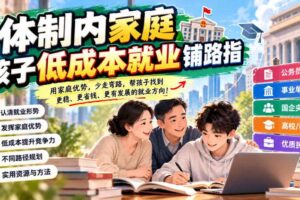 某公众号付费文章：体制内家庭，孩子低成本就业铺路指