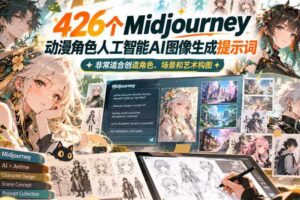 426个Midjourney动漫角色人工智能AI图像生成提示词,非常适合创造角色、场景和艺术构图