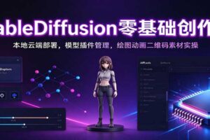 StableDiffusion零基础创作营:本地云端部署,模型插件管理,绘图动画二维码素材实操