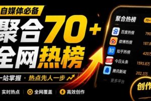 群友做了个非常不错的热点汇总工具!自媒体达人必备,聚合70+热榜信息,简约美观rebang-helper