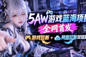 5AW游戏首发项目:游戏拉新+网盘拉新双链路,完整流程拆解