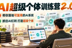 AI超级个体训练营2.0，帮你落地可复用的AI系统，抓住AI红利打造超级个体